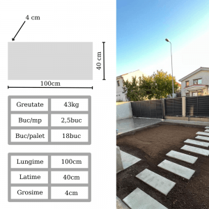 Pavaj beton armat 100x40x4cm