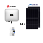 Kit sistem fotovoltaic 6 kW hibrid monofazat, invertor Huawei si 13 Panouri JA Solar 465W