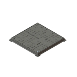 Capac Fontă Pătrat cu Ramă 520x520 Hext.37 PL.450x450 B125