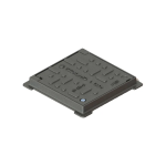 Capac Fontă Urban Pătrat cu Ramă 320x320 Hext.37 PL.250x250 B125