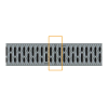 Kit Rigolă PP EASY 2 LN100 Hext.70 Grătar PP Gri Închis A15 1000x125x70 - imagine 7