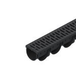 Kit Rigolă PP EASY 3 LN100 Hext.100 Grătar PP Negru A15 1000x125x100