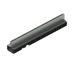 Kit Rigolă PP BASE LN100 Htot.180 cu Grătar din Oțel Zincat Tip Fantă, Clasa A15-C250 1000x145x180