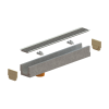Kit Rigolă FB BASE LN100 Hext.125 mm cu Grătar Oțel Zincat, Grilă Antitoc B125, Ieșire Verticală, 1000x140x125 mm - imagine 8