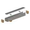 Kit Rigolă FB BASE LN100 Hext.125 mm cu Grătar Oțel Zincat, Grilă Antitoc B125, Ieșire Verticală, 1000x140x125 mm - imagine 6