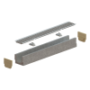 Kit Rigolă FB BASE LN100 Hext.125 mm cu Grătar din Oțel Zincat B125, 1000x140x125 mm - imagine 4