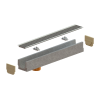 Kit Rigolă FB BASE LN100 Hext.125 mm cu Grătar din Oțel Zincat, Clasa B125, Ieşire Verticală, 1000x140x125 mm - imagine 4