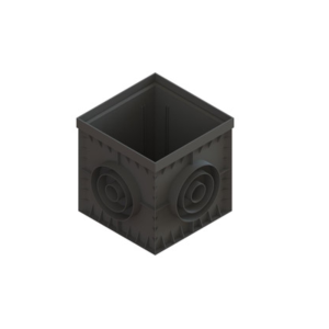 Cămin PP BASE Negru pătrăt A15-C250 300x300