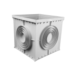 Cămin PP BASE Pătrat Gri Tip I, A15-C250, 400x400 mm