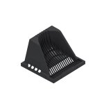 Kit Cămin Colector PP BASE Pătrat Negru cu Grătar Parafrunzar, 300x300 mm