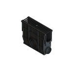 Kit Cămin Colector PP BASE LN100 Hext.400 cu Grătar Fontă Clasic, Clasa C250, 500x160x400 mm