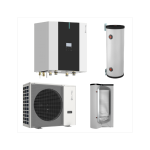 Pachet Pompă de Căldură Aer-Apă Clivet, Split, 10 kW, Încălzire/Răcire/ACM, Hidrobox + Boiler + Acumulator 50L, 220V
