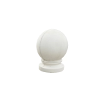 Bolard alb din beton rotund neted cu picior, 35 cm