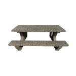 Set masă din beton cu bănci aspect piatră naturală model 3