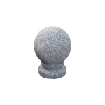 Bolard sferic cu picior din beton cu piatră naturală, 45 cm