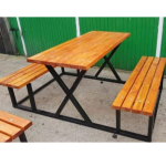 Set masă cu 2 bănci fără spătar
