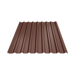Tablă cutată Bilka, t18, maro ciocolatiu mat, 0.40 mm x 1900 mm x 1150 mm