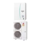 Set pompă de căldură aer-apă, Mitsubishi, Zubadan, 11 kW, split hidrobox, încălzire/răcire, R410, 380 V