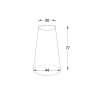 Bolard din beton conic – delimitator parcare 77 x 44 cm rotund - imagine 4