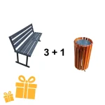Ofertă Specială 3+1 – Bancă Parc Model 29 + Coș De Gunoi Stradal Model 17 CADOU🎁