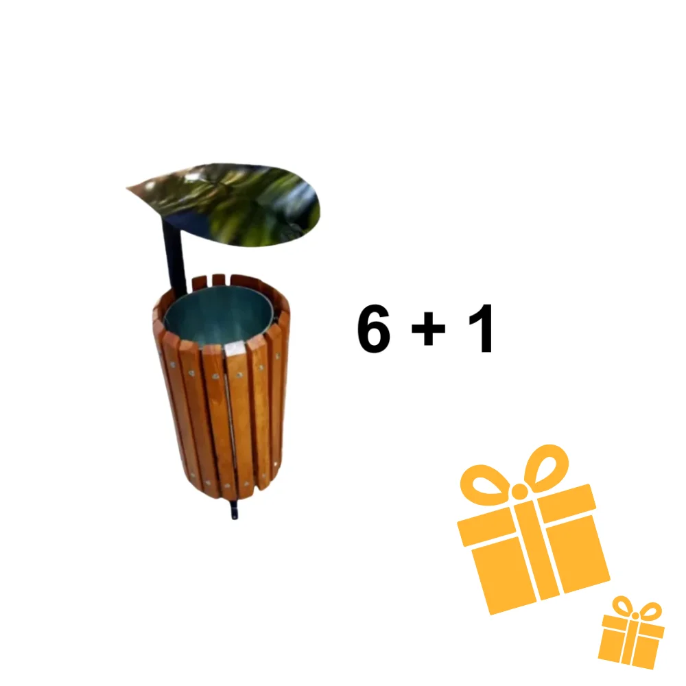 Ofertă Specială 6+1 – Coș de Gunoi Stradal Model 2 CADOU 🎁