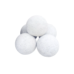 Bolard sferic din beton 38 cm cu aspect de marmură albă