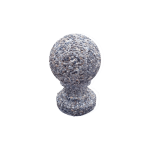 Bolard sferic cu picior din beton cu aspect de piatră naturală – Ø20 × 25 cm