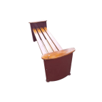 Bancă stradală din lemn natur cu cadru metalic – Model 72