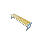 Bancă stradală fără spătar 180 cm din lemn și metal – Model 73
