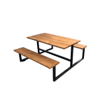 Set masă de exterior cu 2 bănci – 170 × 200 cm