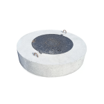 Capac Cămin Carosabil Rotund din Beton Ø124 cm cu Ramă din Fontă D400