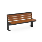 Bancă de parc Model 87 din lemn și metal, lungime 170 cm