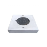 Capac Cămin din Beton 220 × 220 × 15 cm cu Ramă din Fontă B125